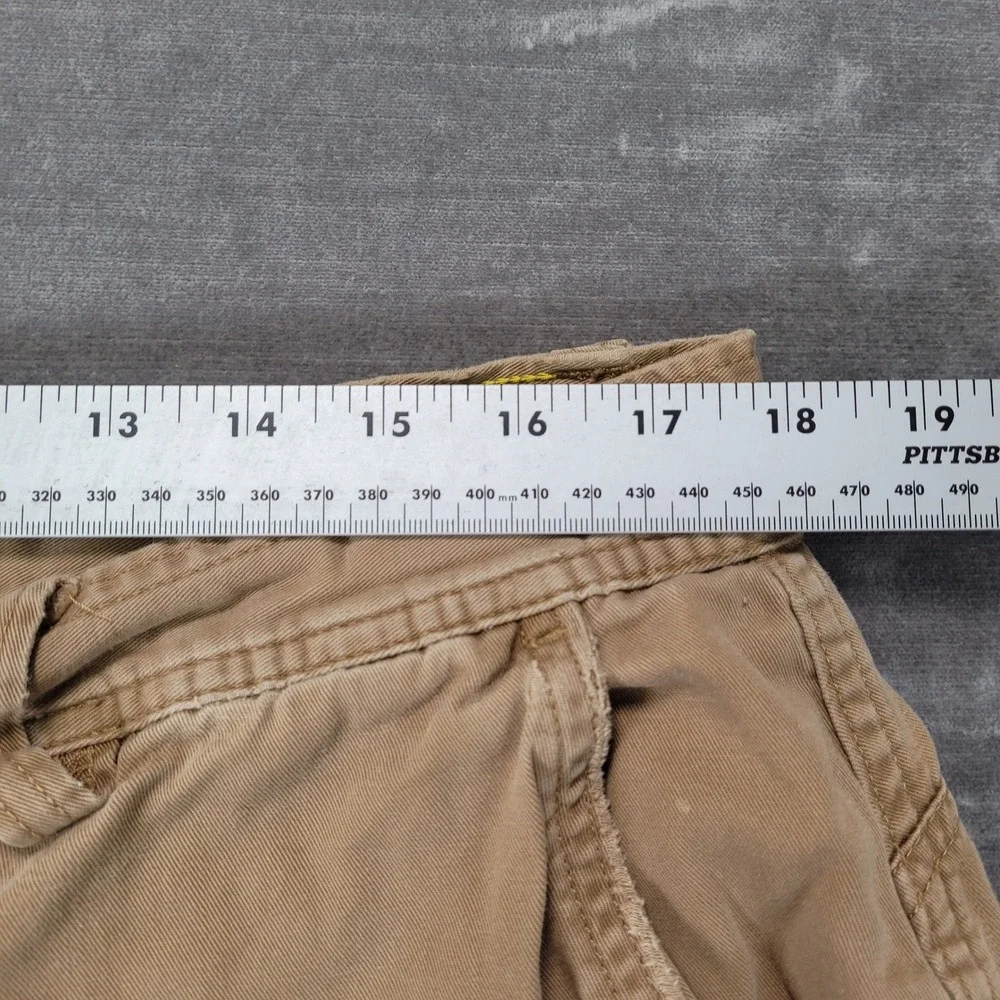 The North Face Y2K Mens Khaki‎ Cotton Twill Utility Carpenter Shorts Tan Size 36